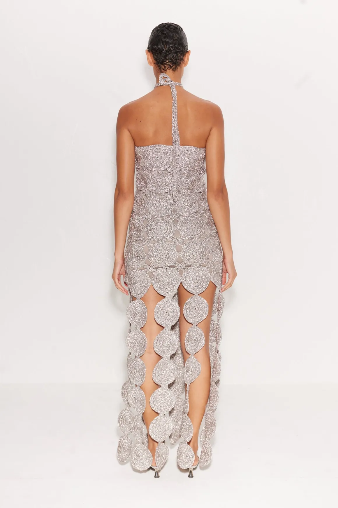 Beep Beep Dress in Satellite Silver
