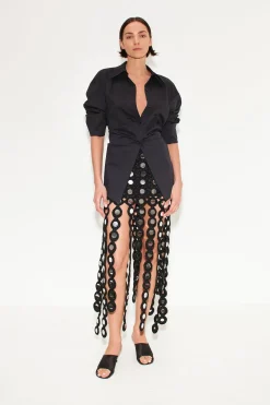 Beep Beep Maxi Skirt in Black Mirror