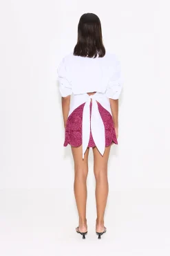 Beep Beep Mini Skirt in Magenta