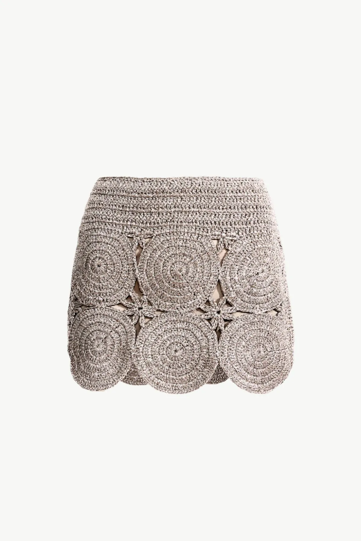 Beep Beep Mini Skirt in Satellite Silver