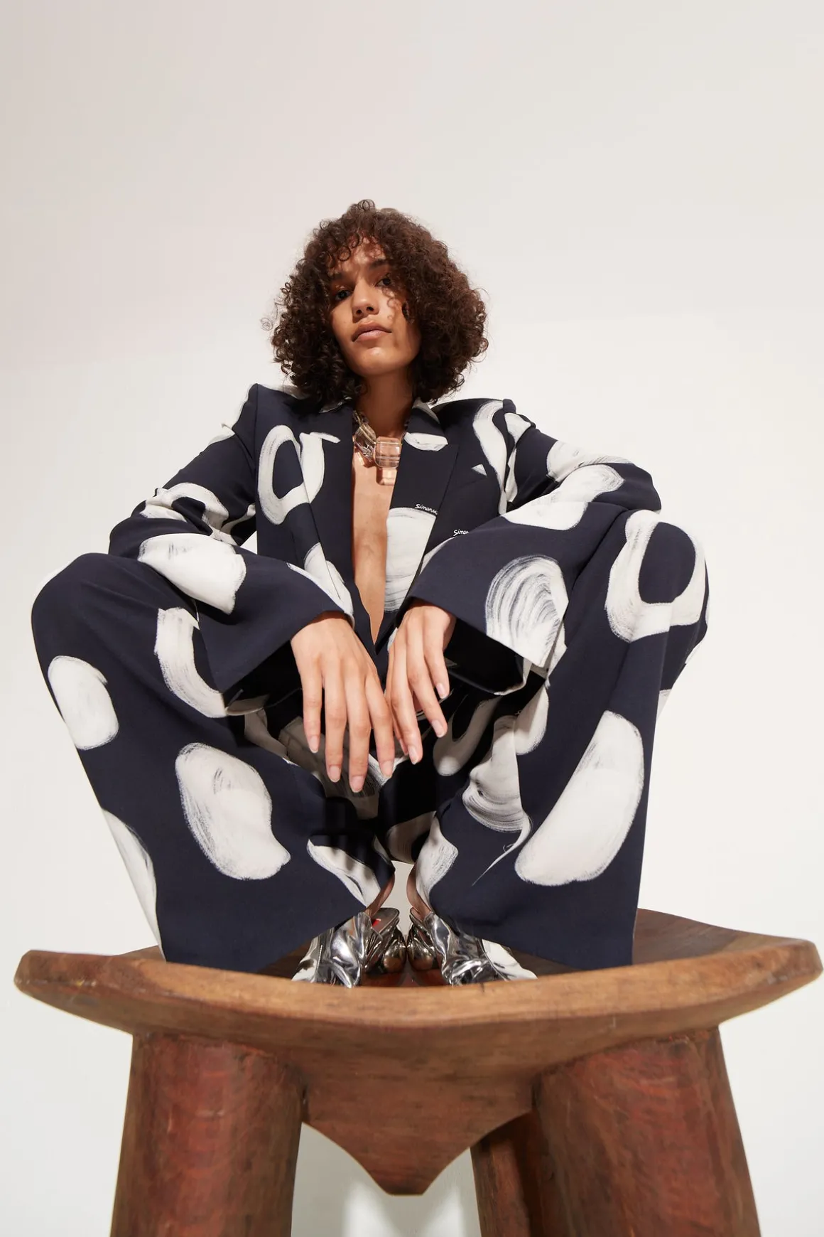 Bloo Painted Crepe Pant in Painted Dot