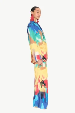 Bloo Painted Crepe Pant in Palette Print