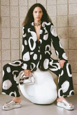 Bloo Painted Crepe Pant in Painted Dot