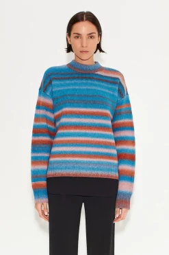Calder Knit Sweater in Matisse Blue Multi