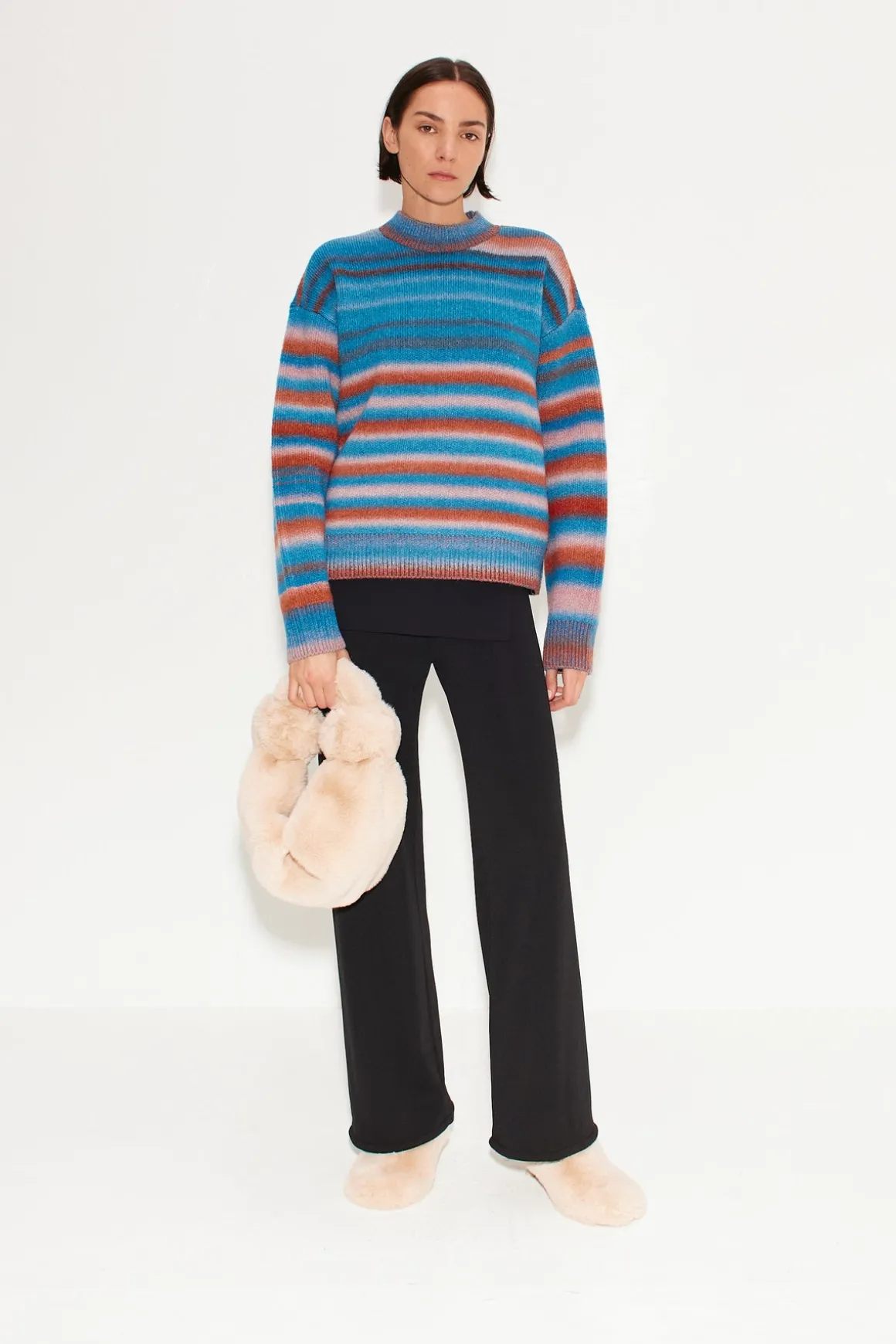Calder Knit Sweater in Matisse Blue Multi