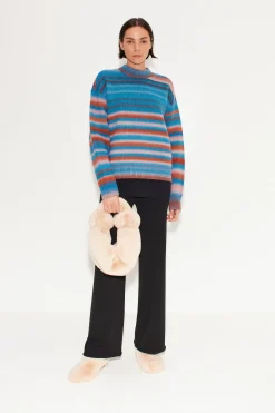 Calder Knit Sweater in Matisse Blue Multi
