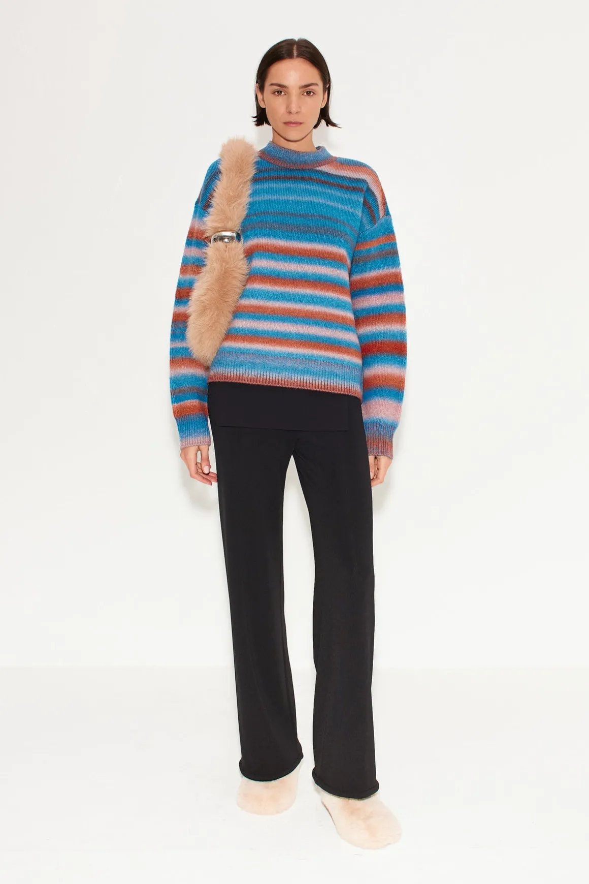 Calder Knit Sweater in Matisse Blue Multi