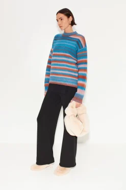 Calder Knit Sweater in Matisse Blue Multi