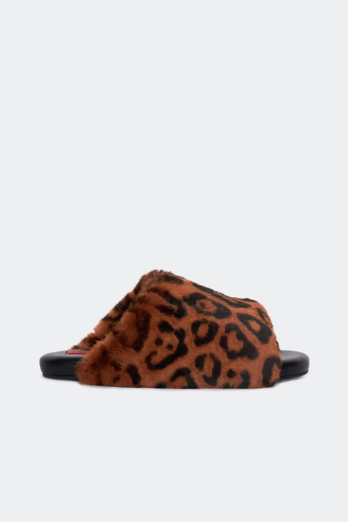 Cheetah Faux Fur Bubble Slide in Cheetah Scramble