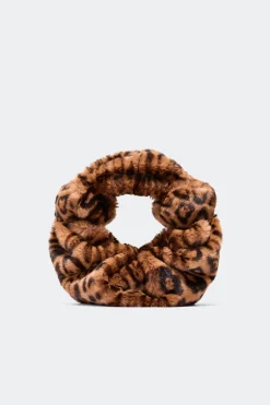 Cheetah Faux Fur Lopsy Bag in Cheetah Scramble