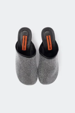 Crystal Beep Mule in Black