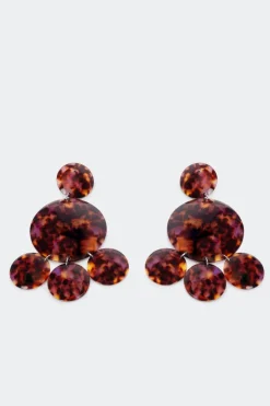 Deco Earring in Brown/Black Tortoise