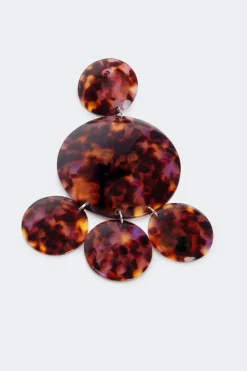 Deco Earring in Brown/Black Tortoise