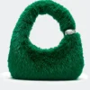 Faux Fur Figures Bag in Gummy Green