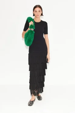 Faux Fur Figures Bag in Gummy Green