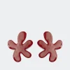 Flower Earring in Paprika