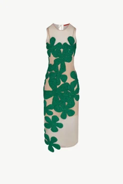 Hibiscus Crochet Dress in Gummy Green