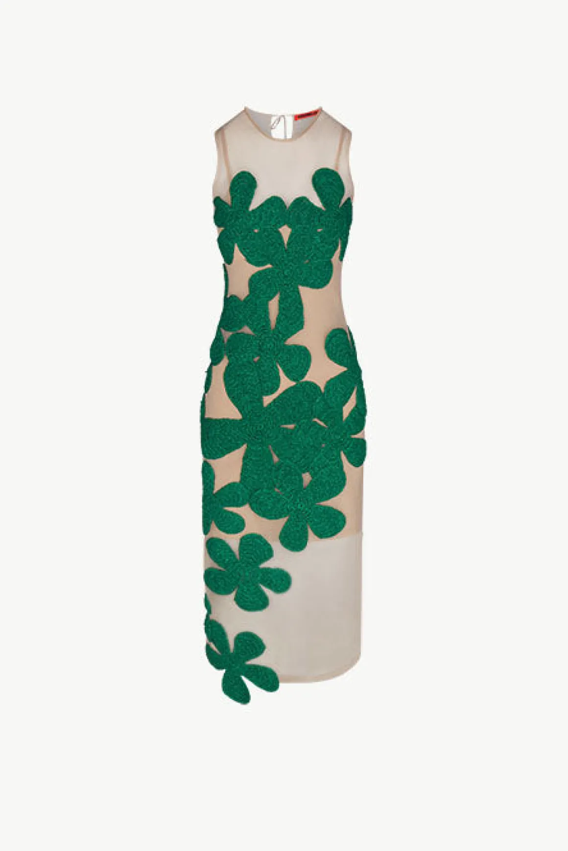 Hibiscus Crochet Dress in Gummy Green