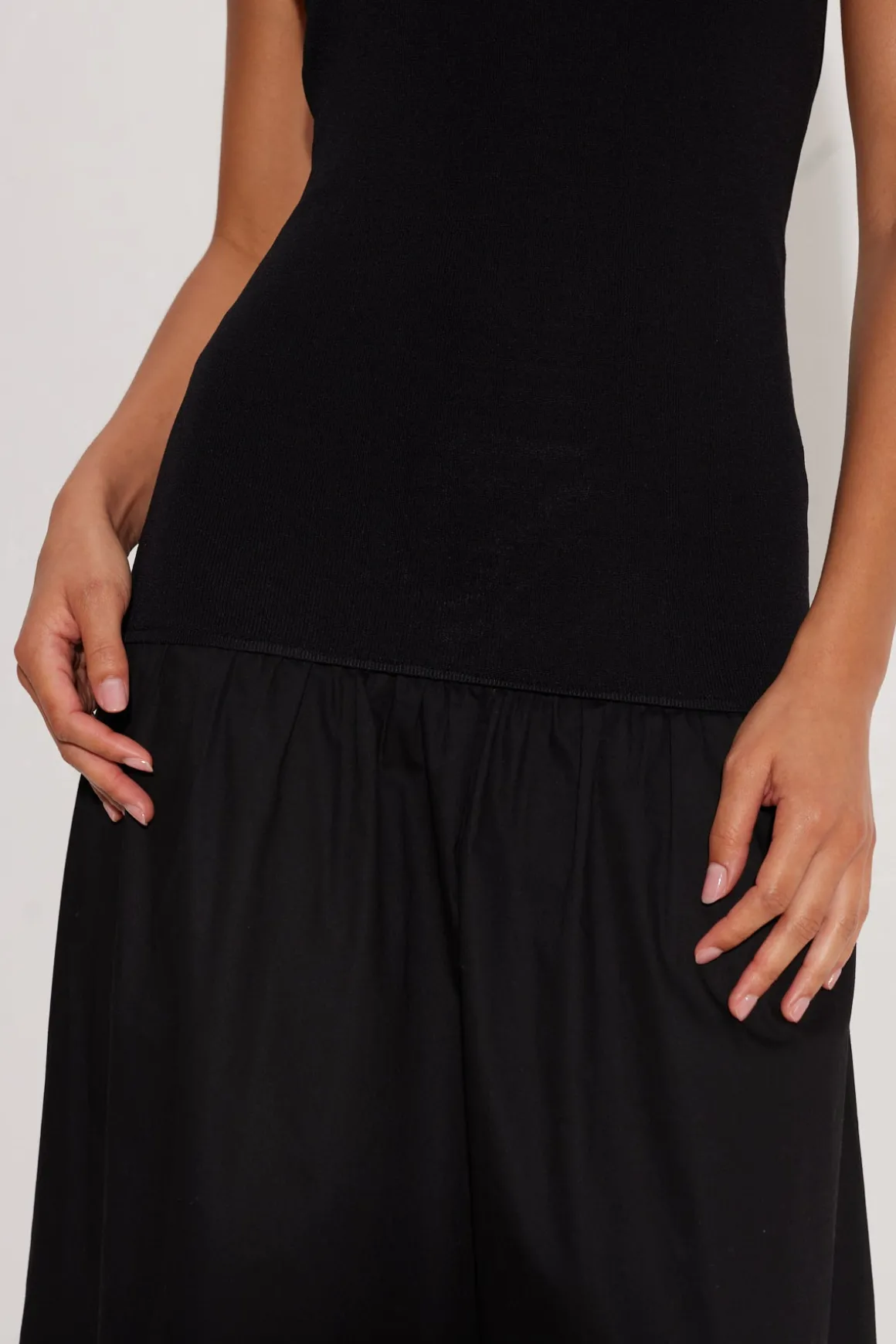 Junjo Combo Dress in Black