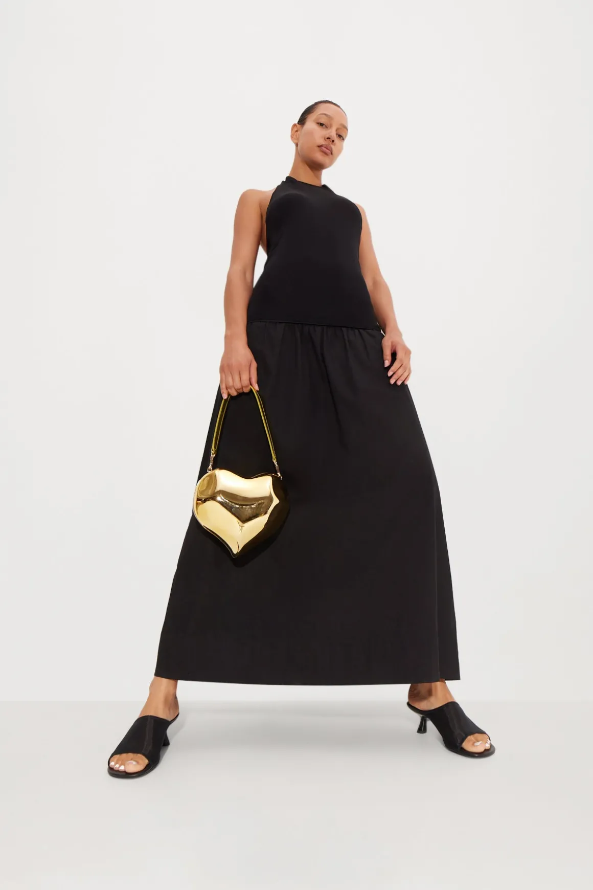 Junjo Combo Dress in Black