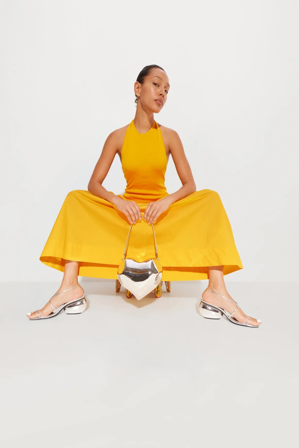 Junjo Combo Dress in Sherbert Orange