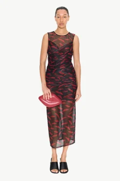 Kinny Mesh Dress in Lip Print