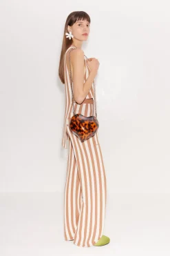 Knits By Jabber Pant in Tan Stripe