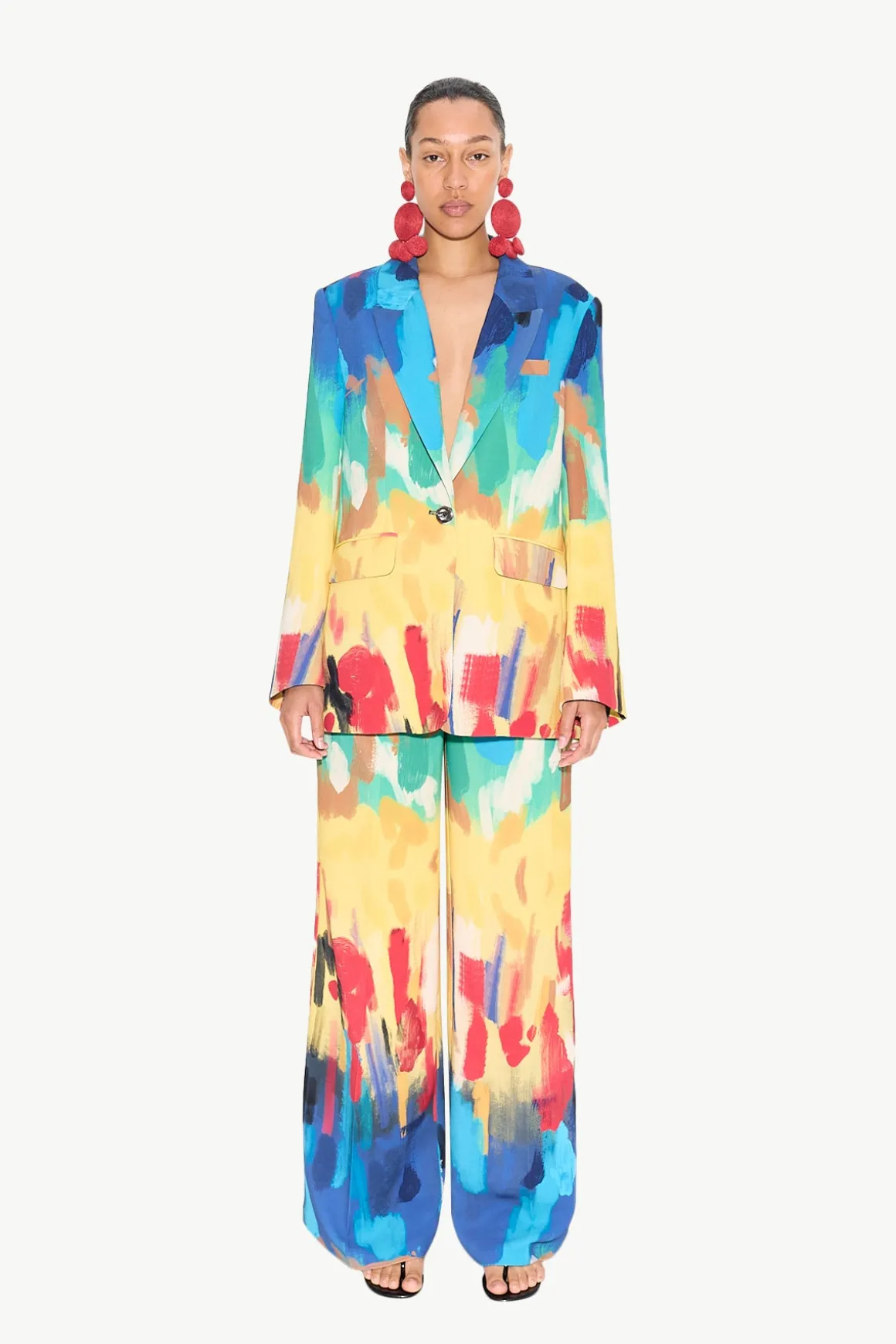 Lennox Crepe Jacket in Palette Print