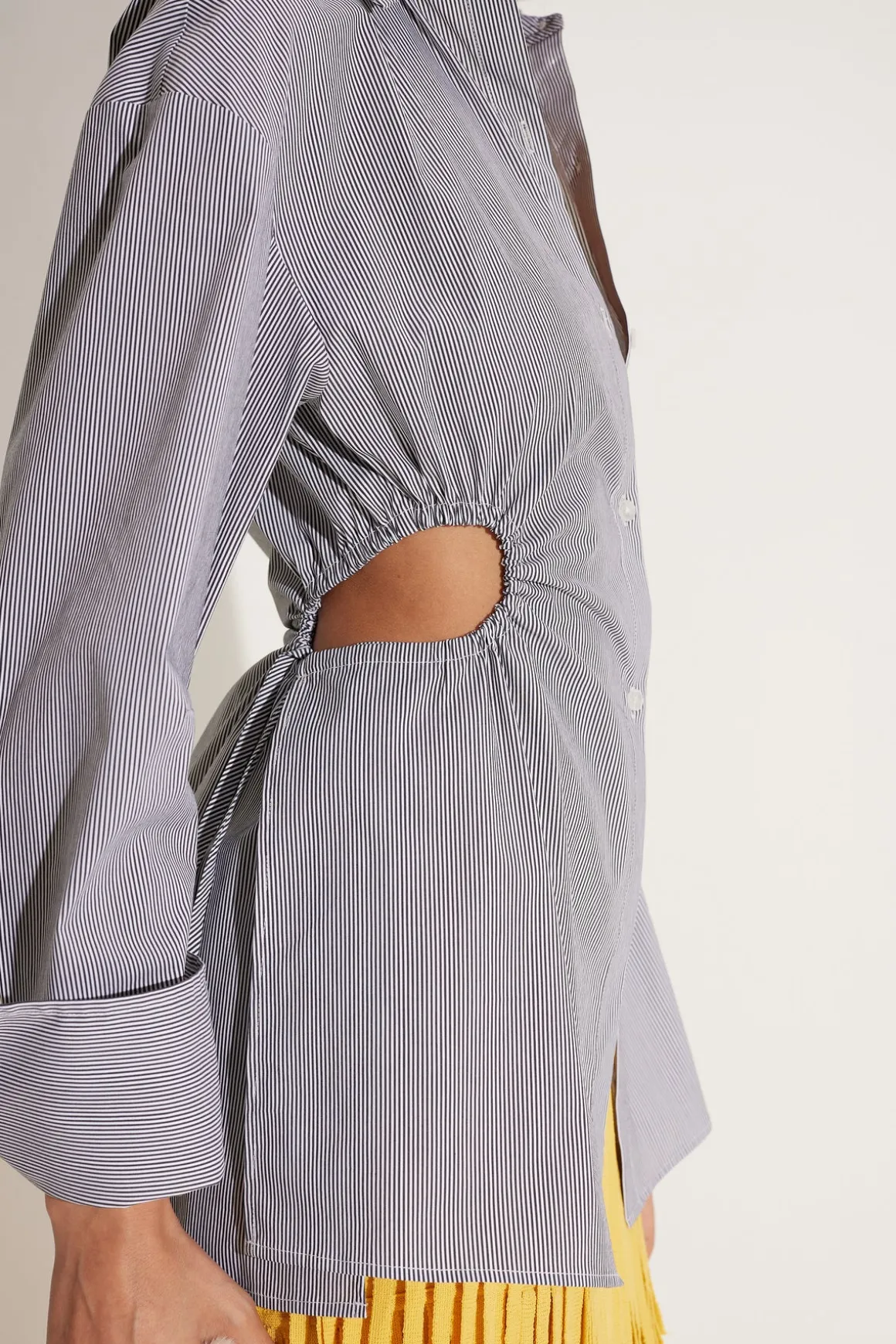 Lolo Poplin Top in Pinstripe