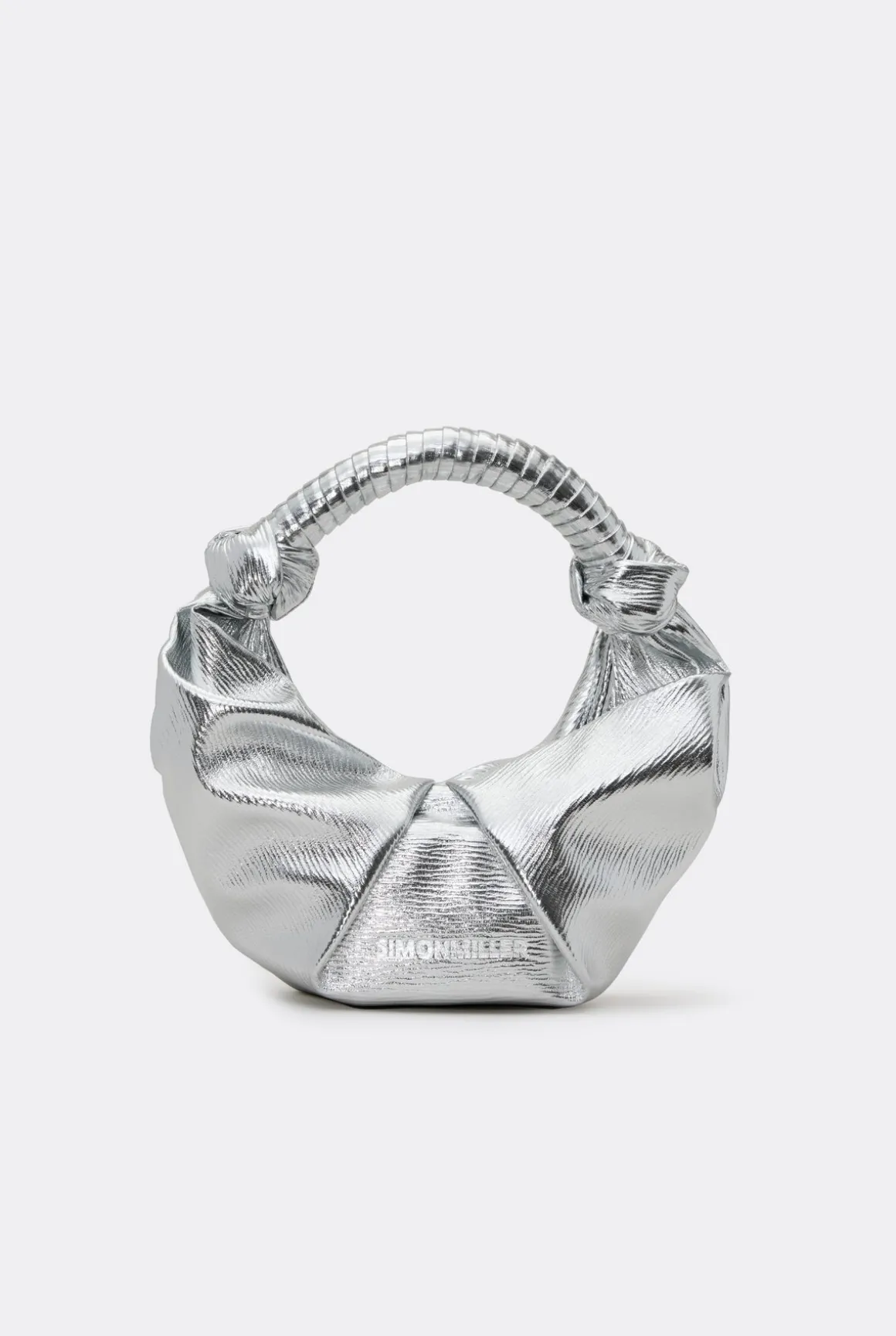 Lopsy Bag in Textured Silver