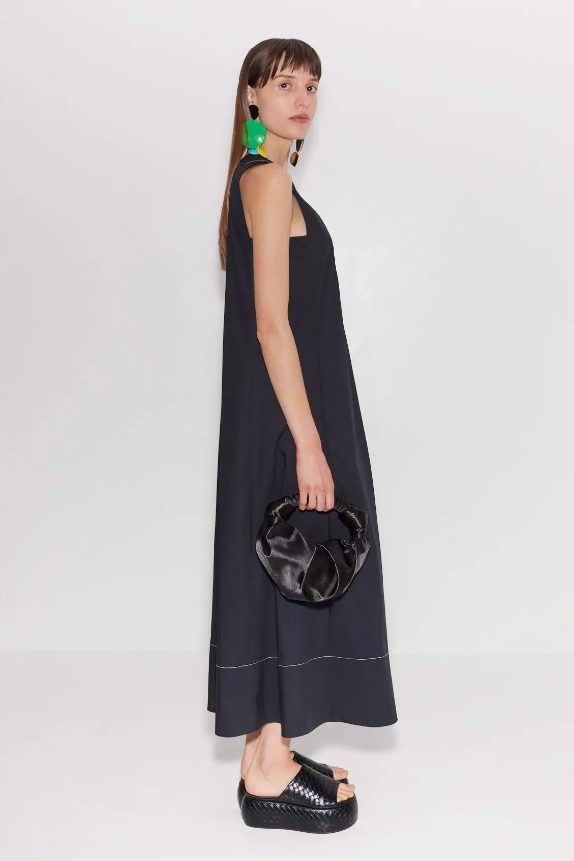 Mar Poplin Dress in Black