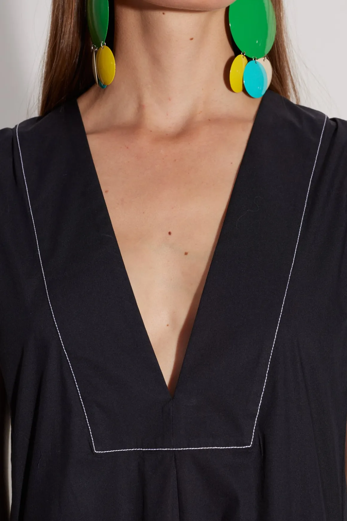 Mar Poplin Dress in Black