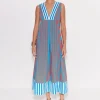 Mar Striped Poplin Dress in Stripe Combo