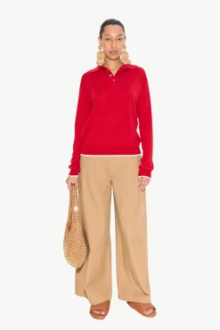 Marcel Polo Sweater in Lucky Red