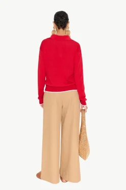 Marcel Polo Sweater in Lucky Red