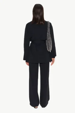 Max Belted Knit Cardigan in Black