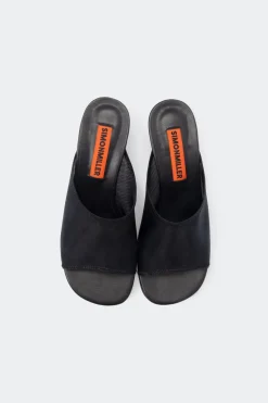 Mesh Beep Heel in Black