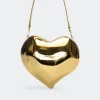 Molded Heart Bag in Star Gold