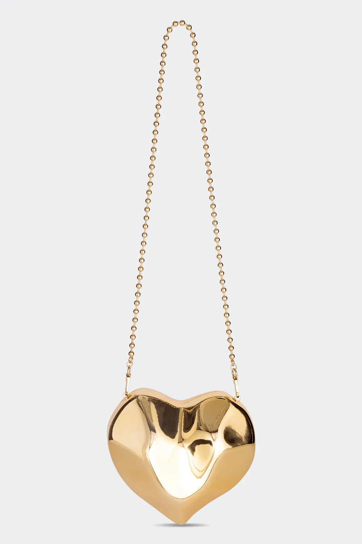 Molded Heart Bag in Star Gold