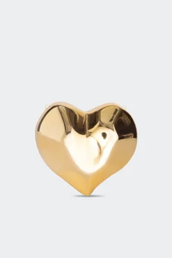 Molded Heart Bag in Star Gold