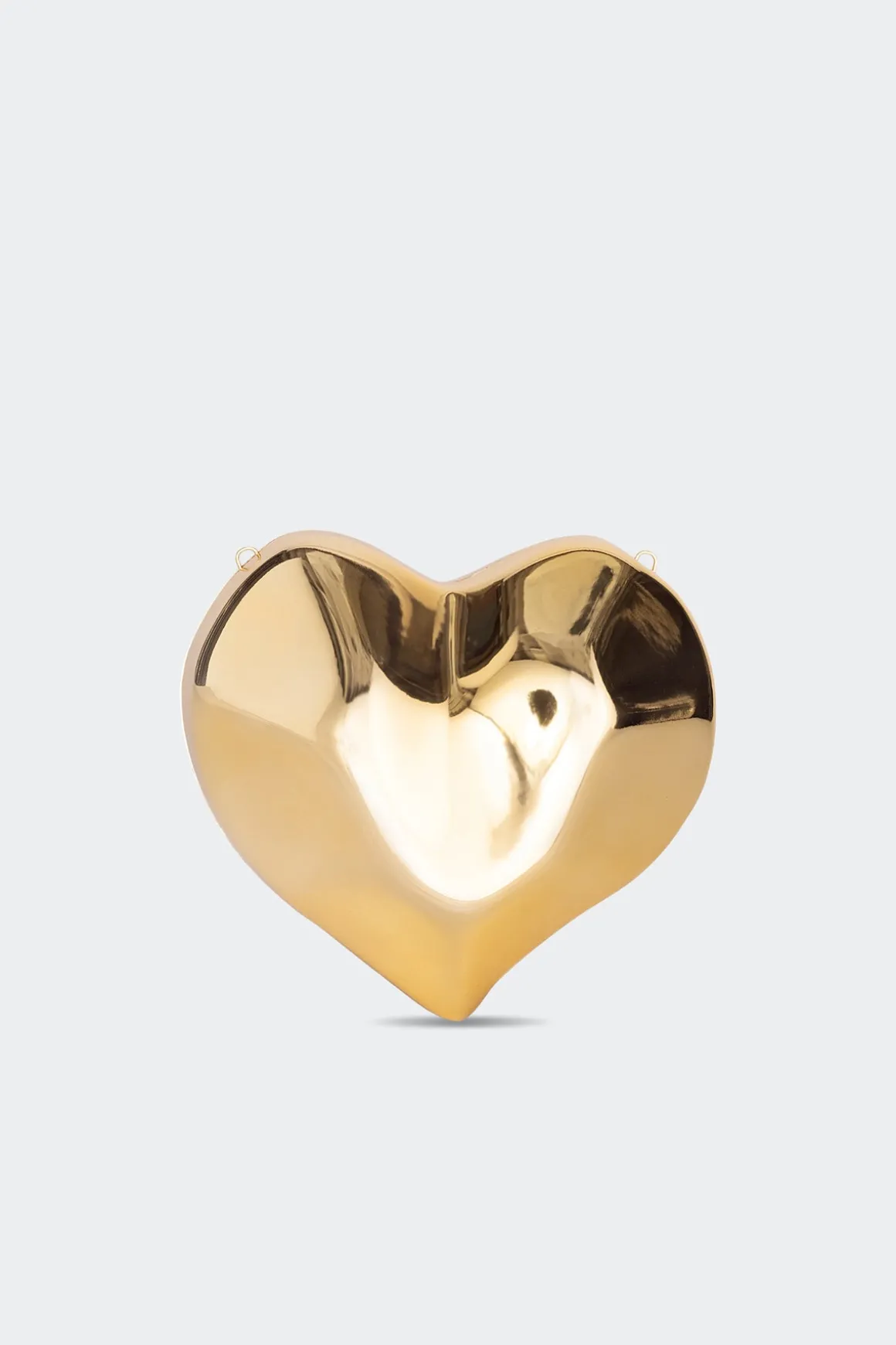 Molded Heart Bag in Star Gold