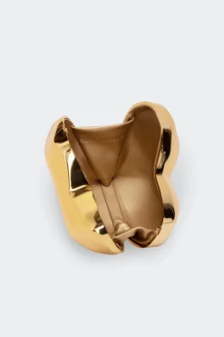 Molded Heart Bag in Star Gold