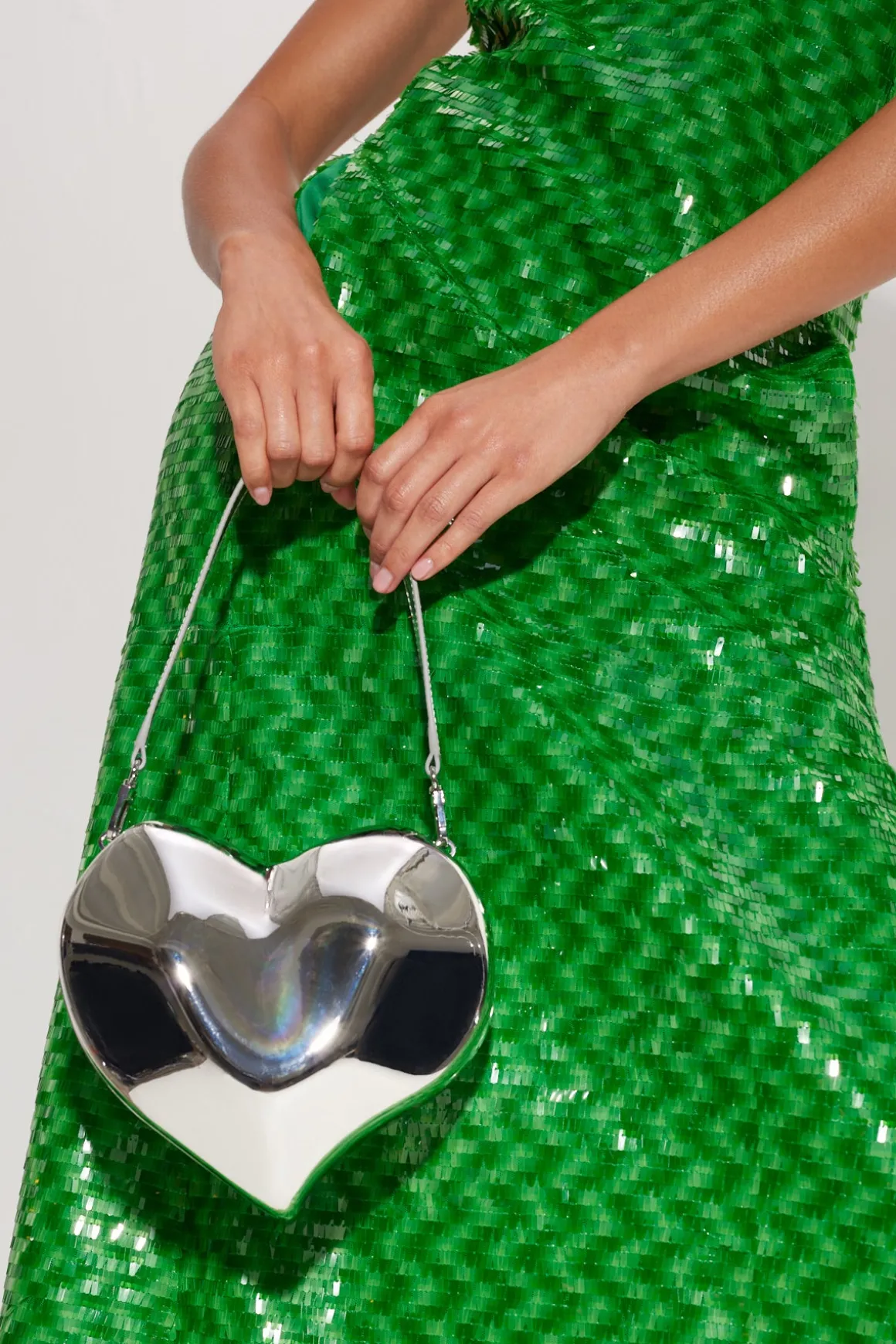 Nori Sequin Dress in Gummy Green Multi