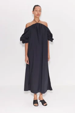 Oleander Poplin Dress in Black