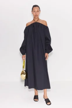Oleander Poplin Dress in Black