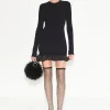 Otto Knit Poplin Combo Dress in Black