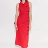 Phoenix Linen Dress in Paprika