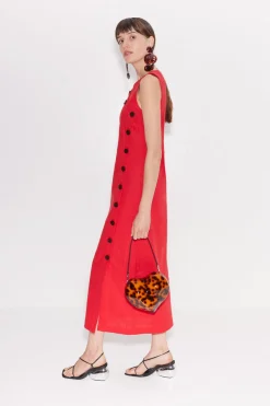 Phoenix Linen Dress in Paprika