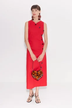 Phoenix Linen Dress in Paprika