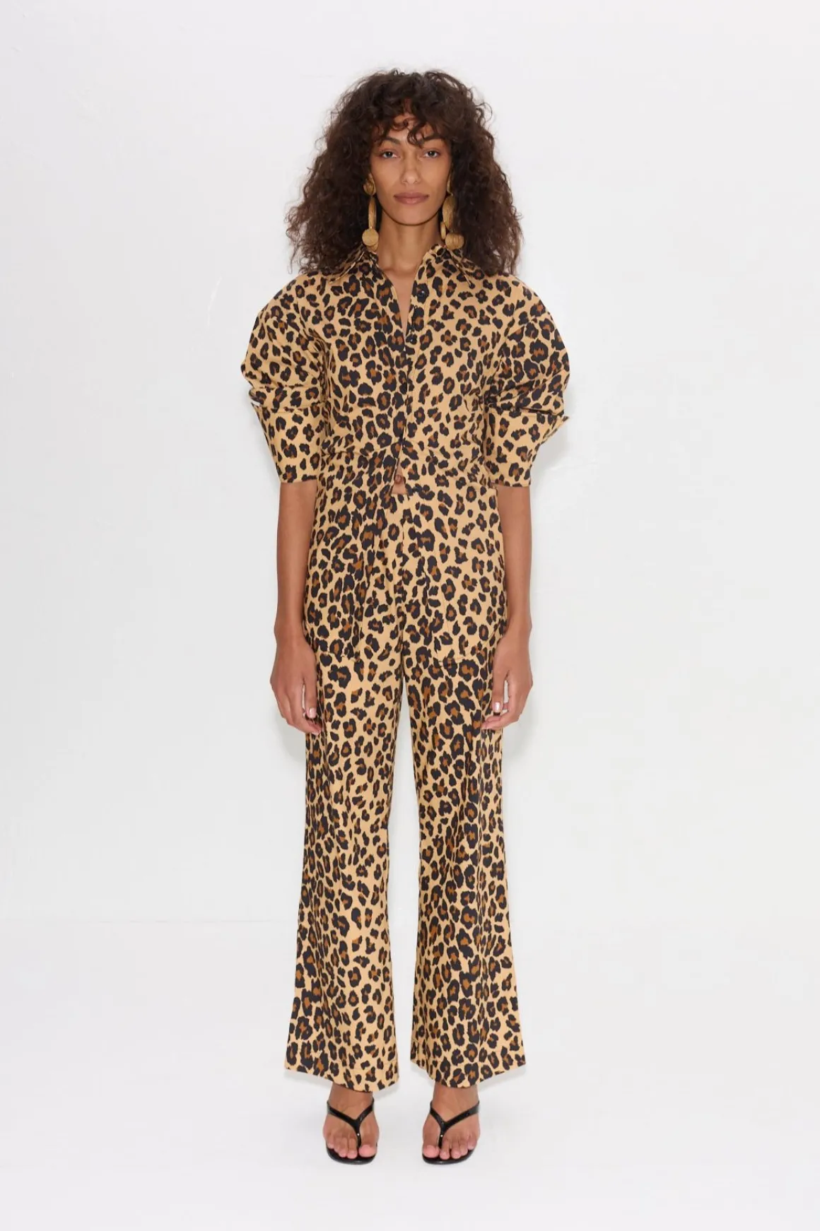 Pia Poplin Pant In Cheetah